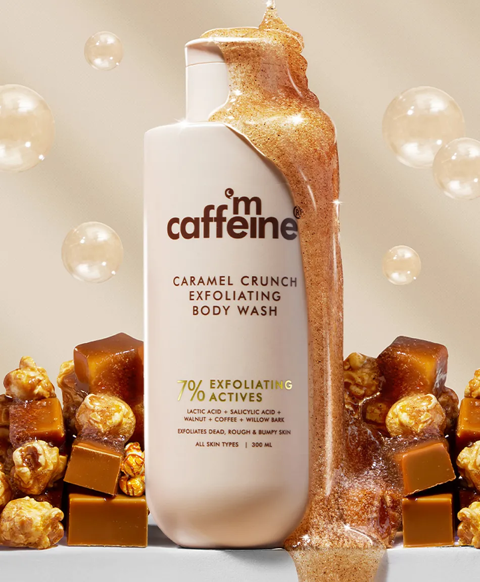 mCaffeine Caramel Crunch Exfoliating Body Wash - 300 ml