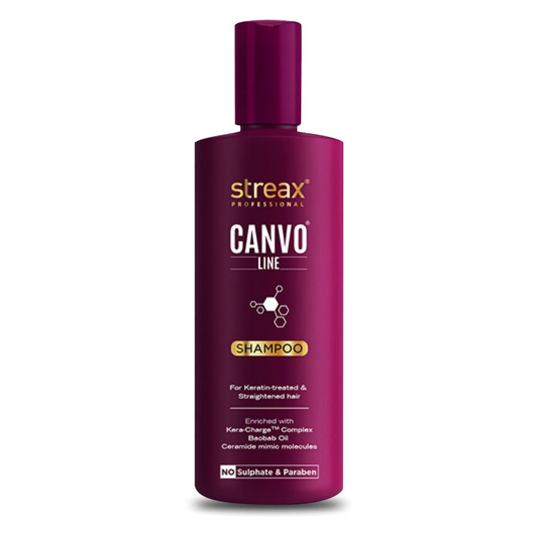 Streax Professional Canvoline Shampoo With Kera Charge Complex For Straightened Hair