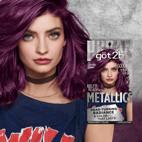 Got2b Metallics Permanent Hair Dye, Amethyst Chrome M69